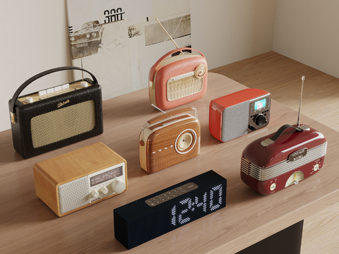  复古收音机su模型 