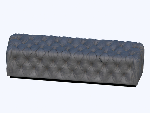  现代凳踏 床凳 长凳su模型 