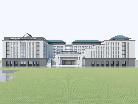  现代博物馆 美术馆 艺术馆 文化馆su模型 