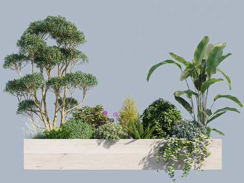  植物堆 树 灌木su模型 