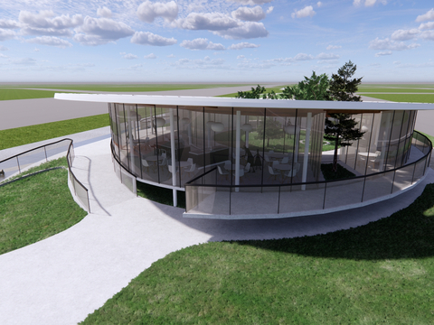  咖啡厅 快闪店su模型 