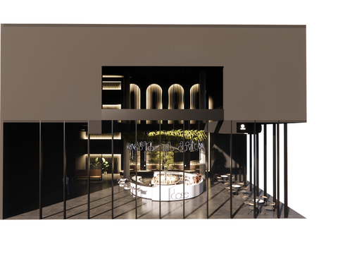  咖啡厅 快闪店su模型 