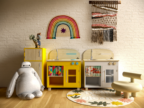  儿童桌椅 玩偶su模型 