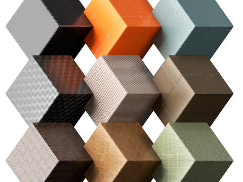  现代皮革软包su模型 