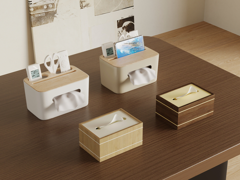  现代抽纸盒su模型 