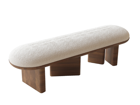  现代床尾凳 沙发凳 长凳su模型 