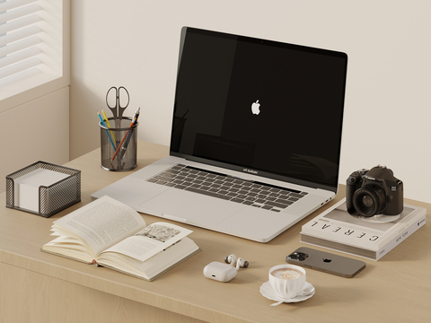  电脑 摄像机 电子产品 摆件su模型 