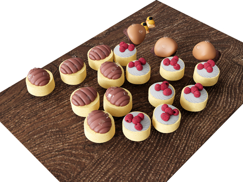  食物点心 蛋糕面包su模型 