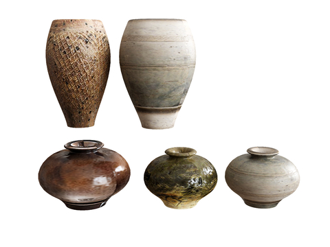  罐子陶罐 水罐瓶子su模型 