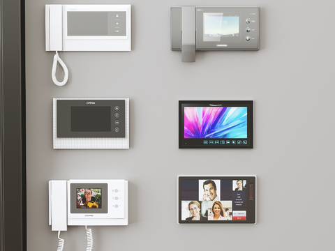  可视电话 显示屏 监控器su模型 