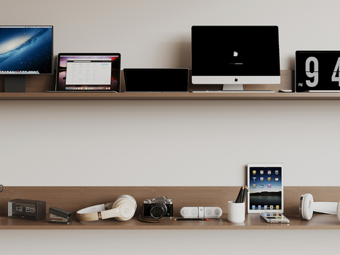  办公用品 电脑su模型 