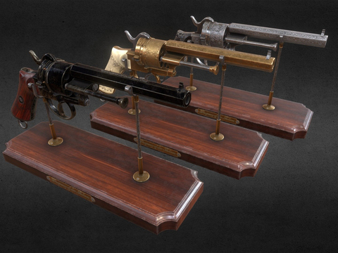  左轮手枪 枪支 枪械su模型 