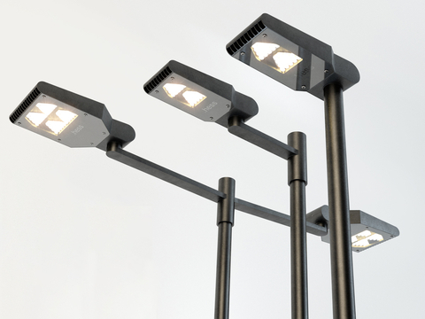  现代路灯 户外灯 广场照明灯su模型 