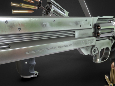  武器.长柯尔特手枪su模型 