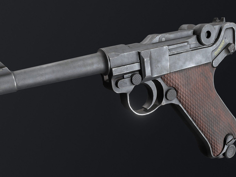  鲁格P08手枪su模型 