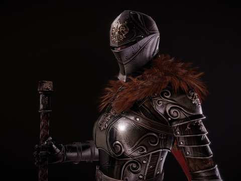  骑士套装su模型 