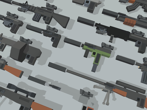  各种枪支包su模型 