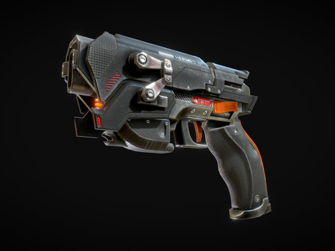  激光武器手枪su模型 