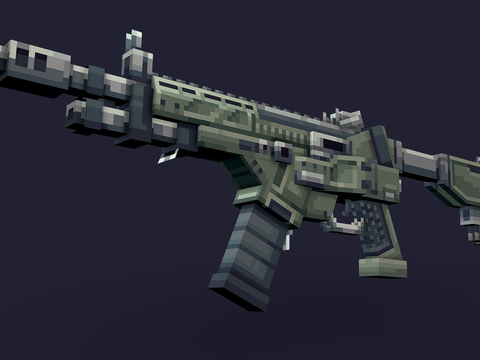  突击步枪su模型 