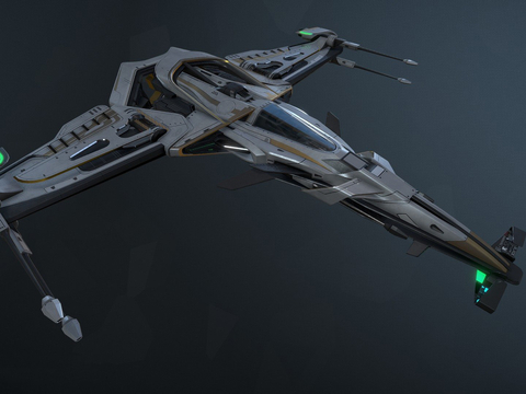  太空飞船 战斗机su模型 