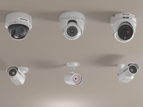  监控摄像头 监控探头su模型 