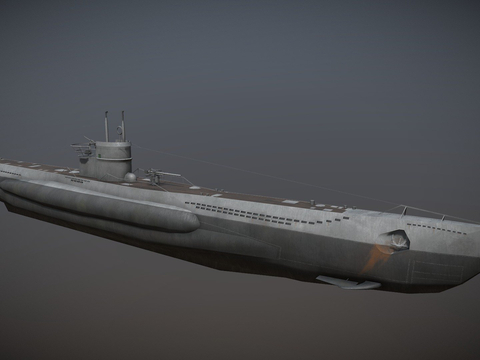  潜水艇su模型 