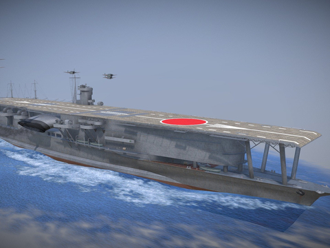  赤城战舰su模型 