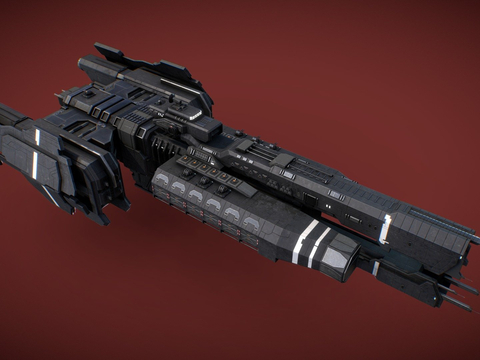  重型护卫舰su模型 