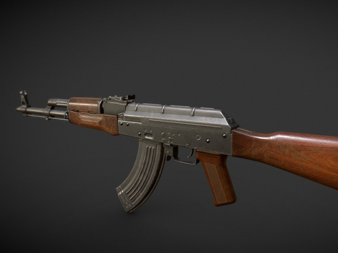  AK-47步枪 枪支 枪械su模型 