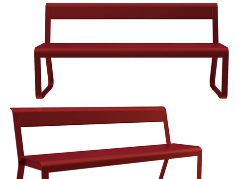  Fermob 户外椅 长椅 景观座椅su模型 