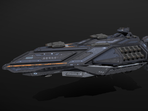  科幻飞机 宇宙飞船 外星战舰su模型 