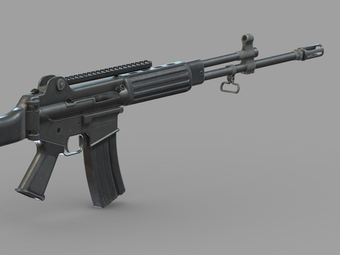  突击步枪 枪支 枪械su模型 