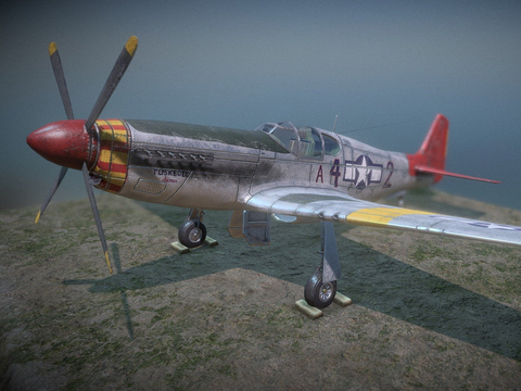  野马战斗机 轰炸机su模型 