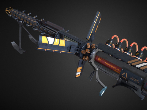  科幻枪 枪支 枪械su模型 