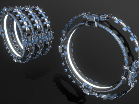  IV型 科幻跳跃门 机械设备su模型 