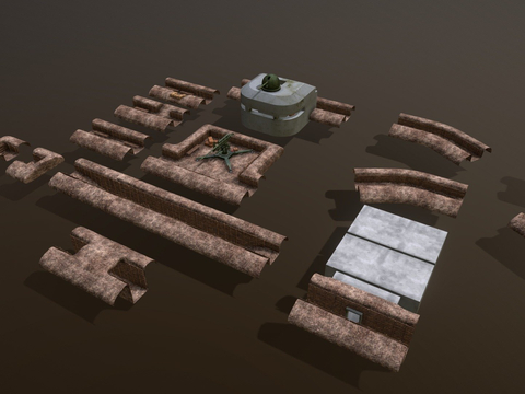  二战战壕包su模型 