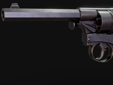  左轮手枪 枪支 枪械su模型 
