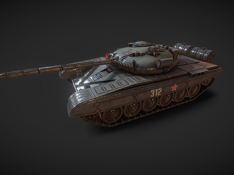  虚拟游戏坦克su模型 