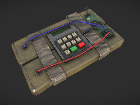  C4炸弹 武器su模型 