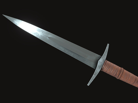  中世纪匕首 短刀su模型 