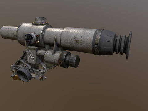  俄罗斯机枪 枪支 瞄准镜su模型 