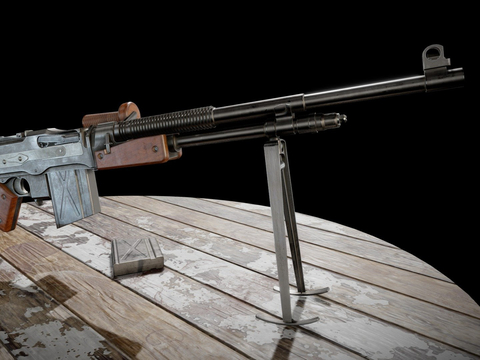  轻机枪 枪支 枪械su模型 