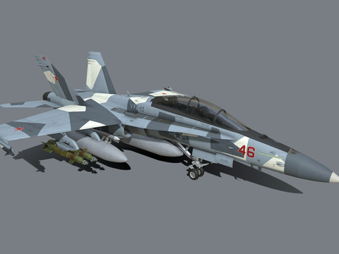  大黄蜂战斗机 轰炸机su模型 