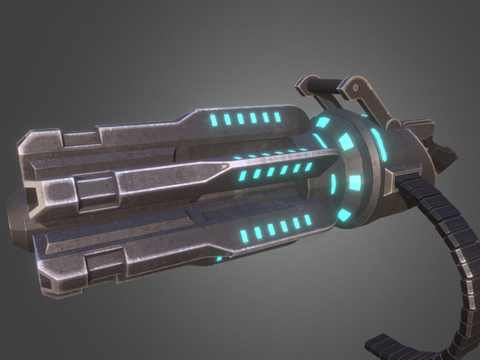  迷你炮 武器su模型 