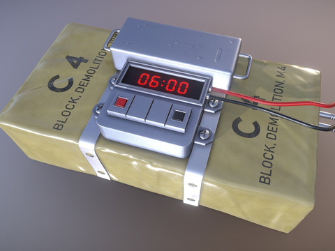  定时炸药 武器su模型 