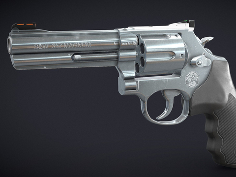  左轮手枪 枪支 枪械su模型 