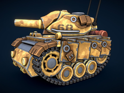  沙漠坦克su模型 