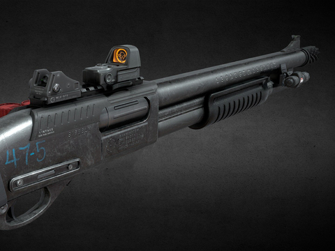  雷明顿870 霰弹枪 枪支 枪械su模型 