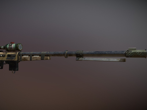  狙击步枪 枪支 枪械su模型 