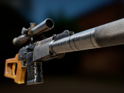  狙击步枪 枪支 枪械su模型 